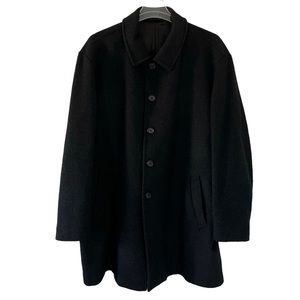 Men’s Black Wool Blend Coat Size 48L